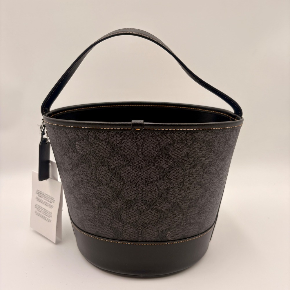 Coach Halloween Black Cat Moon Signature Bucket Bag Trick or Treat Pail - Picture 9 of 16